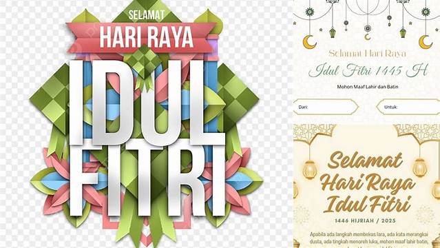 Template Kartu Ucapan Idul Fitri