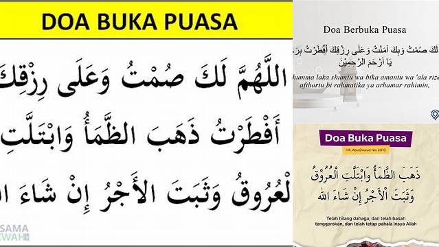 Ketahui 8 Hal Penting tentang Tulisan Arab Doa Buka Puasa untuk Idul Fitri Berkah dan Hikmah