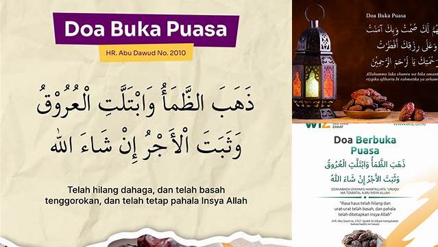 Tulisan Doa Buka Puasa