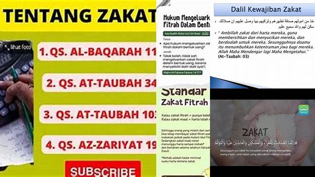 Tuliskan Dalil Perintah Zakat