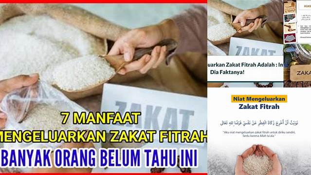 Tuliskan Manfaat Mengeluarkan Zakat Fitrah