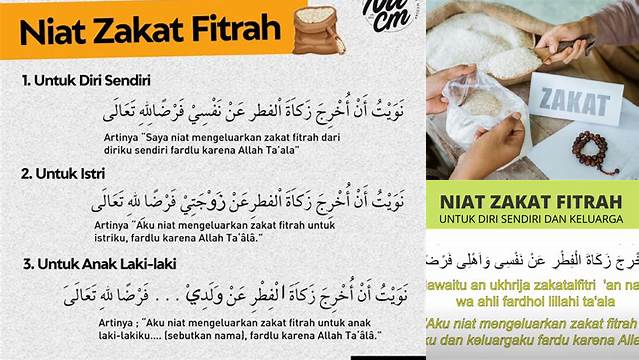 Tuliskan Niat Zakat Fitrah