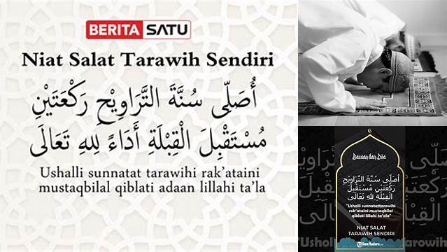 Tulislah Niat Salat Tarawih Beserta Artinya