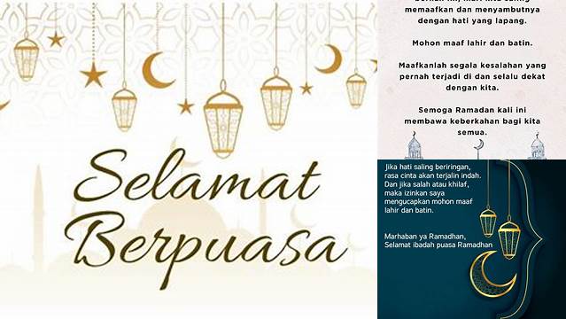 Ucapan Menjelang Puasa