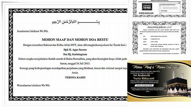 Ucapan Mohon Doa Restu Berangkat Haji