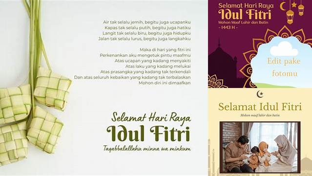 Ucapan Puitis Idul Fitri