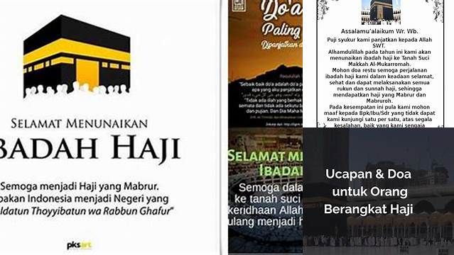 Ucapan Untuk Berangkat Haji