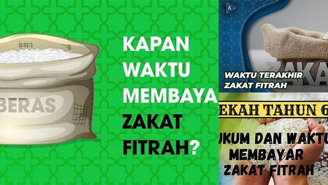 Waktu Membayar Zakat