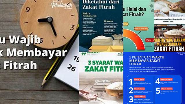 Waktu Zakat Fitrah Adalah