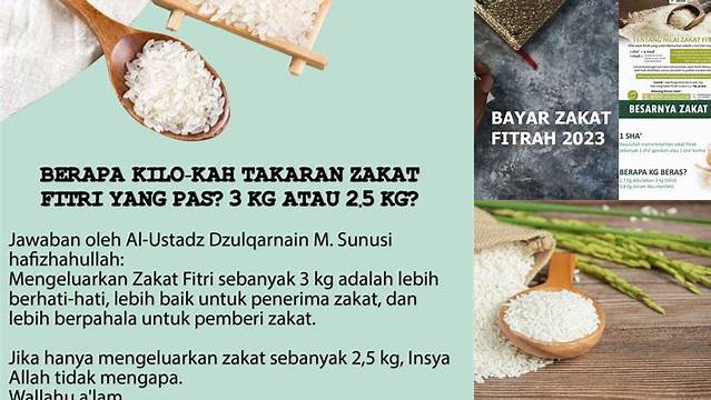 Zakat Beras Berapa Kilo