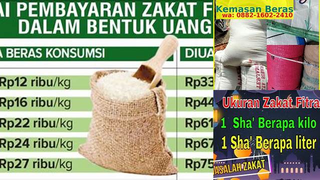 Zakat Beras Berapa Liter