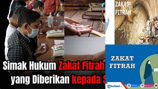 Zakat Fitrah Diberikan Kepada