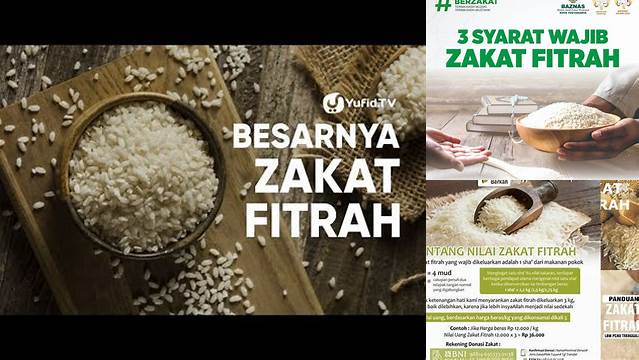 Zakat Fitrah Dikeluarkan Sebanyak