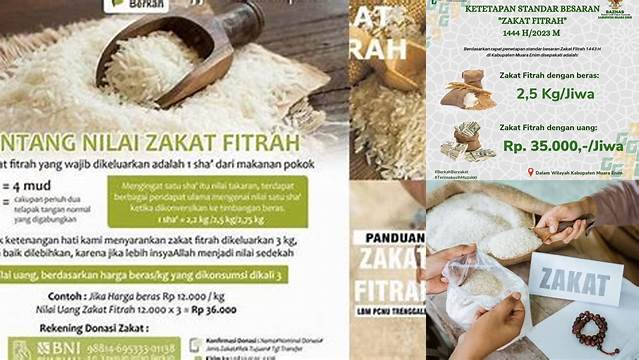 Zakat Fitrah Dikeluarkan Sebanyak Kg Beras