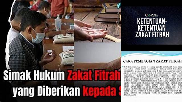 Zakat Fitrah Hendaknya Diberikan Kepada