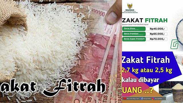 Zakat Fitrah Uang Berapa